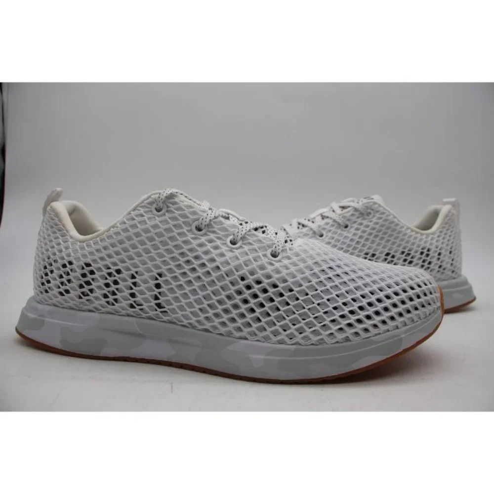 NoBull Men's Size 13 Diamond Mesh Runner White Camo Army Training Gym CrossFit